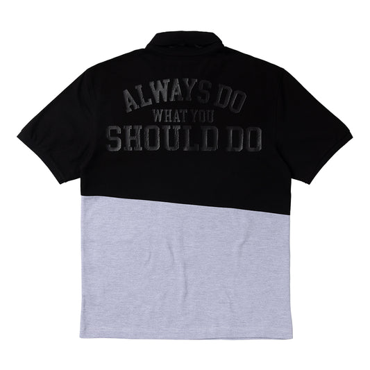 ADWYSD Two Tone Polo - Black Grey