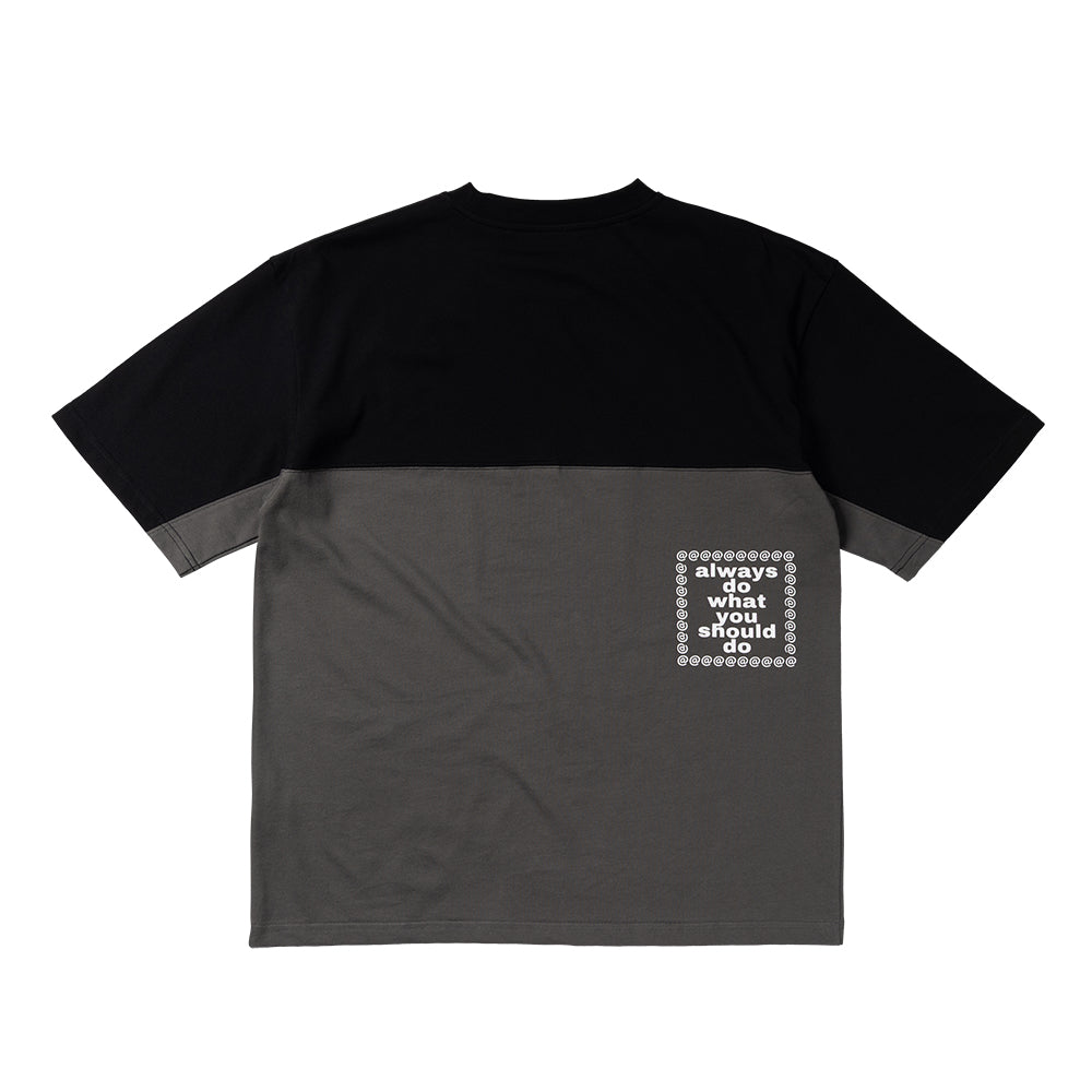 ADWYSD Waza Panelled Tee - Grey Black