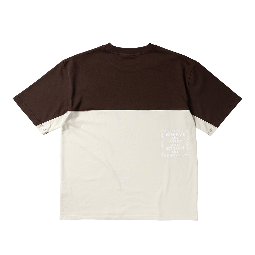 ADWYSD Waza Panelled Tee - Cream Brown