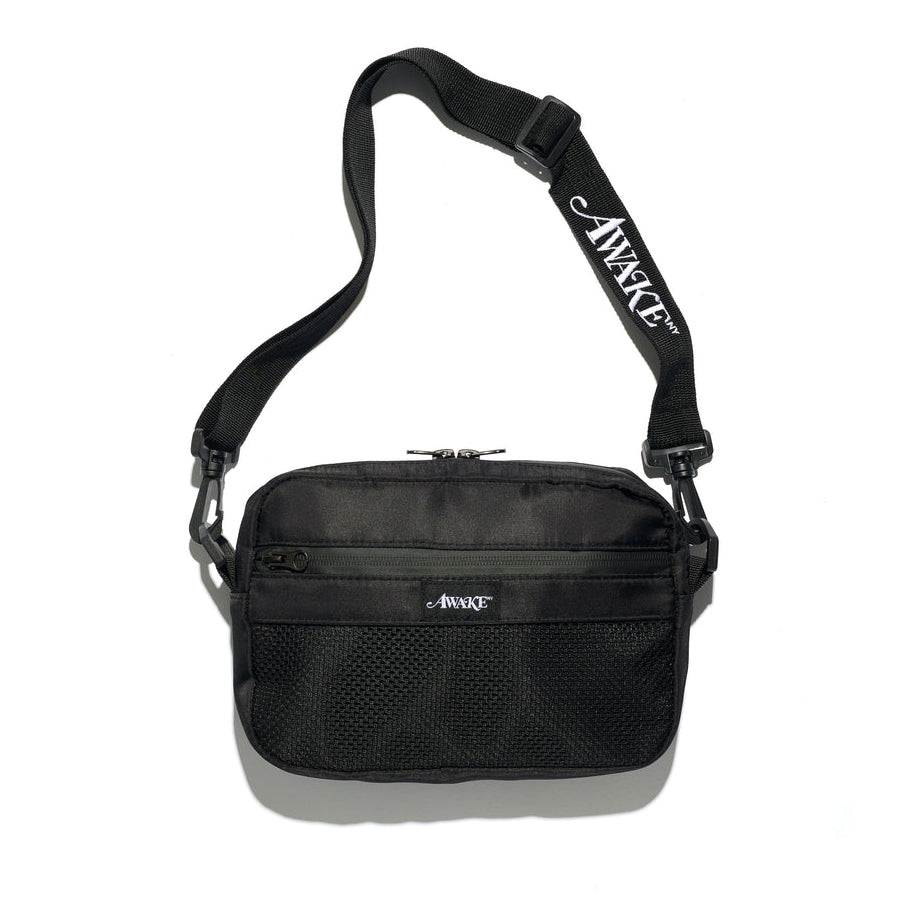 Awake NY Canvas Logo Messenger Bag - Black