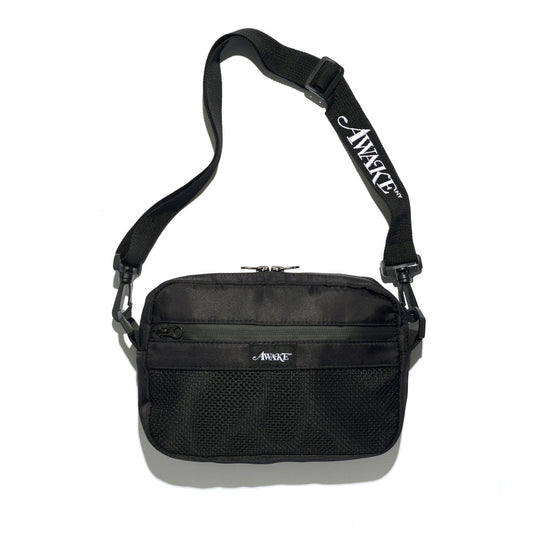 Awake NY Canvas Logo Messenger Bag - Black