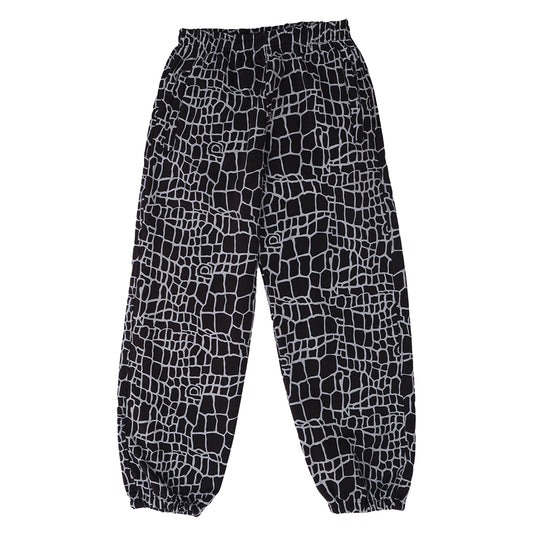 Always Do What You Should Do Croc Print Jogger - Black