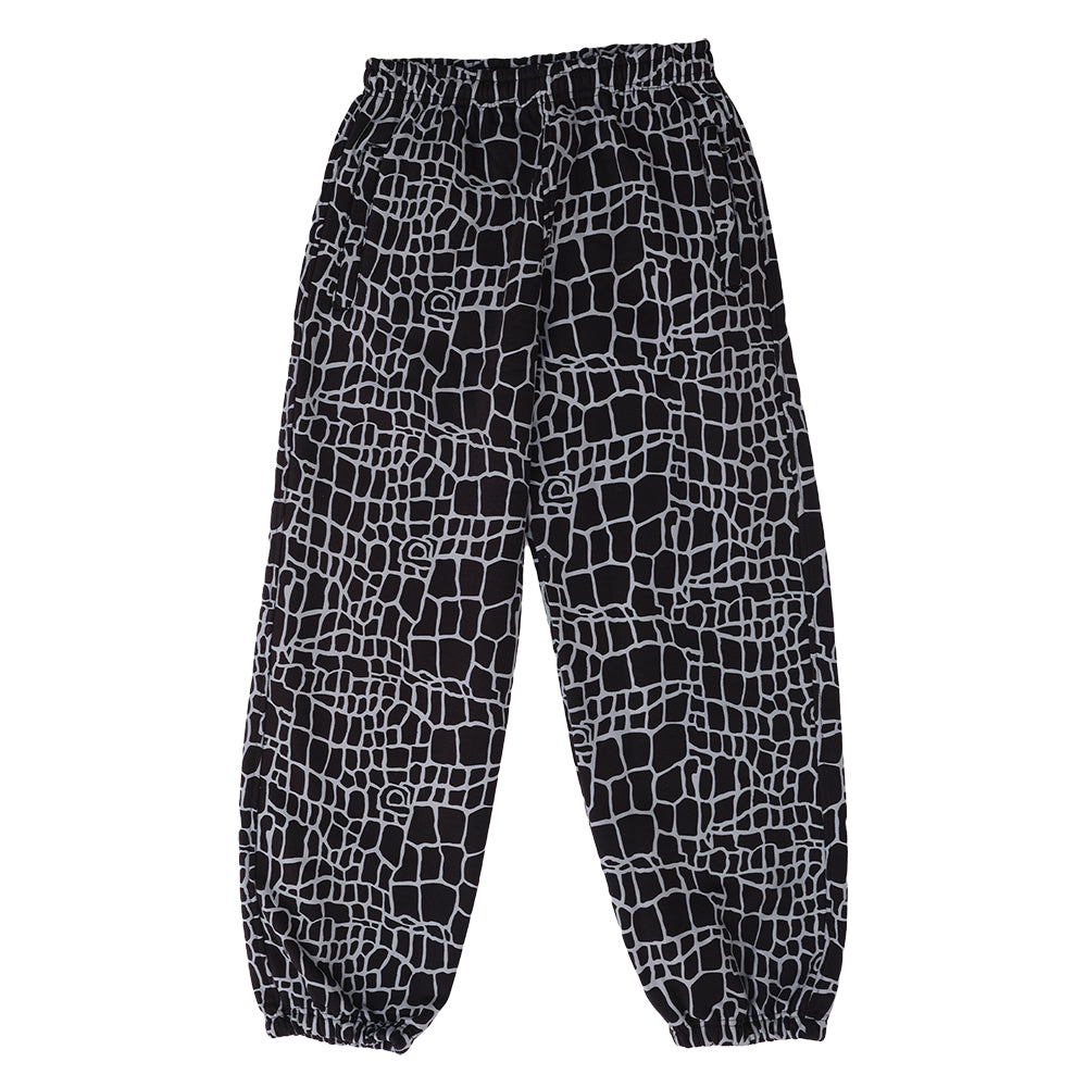Always Do What You Should Do Croc Print Jogger - Black
