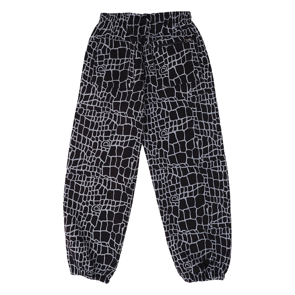 Always Do What You Should Do Croc Print Jogger - Black