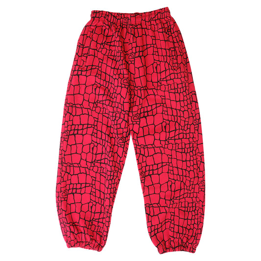 Always Do What You Should Do Croc Print Jogger - Red