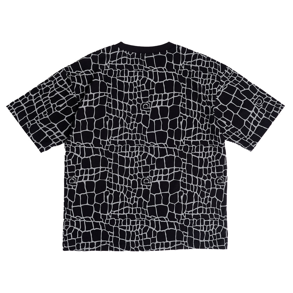 Always Do What You Should Do Croc Print Tee - Black