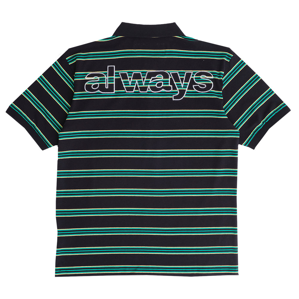 Always Do What You Should Do Educated Applique Polo - Black Green