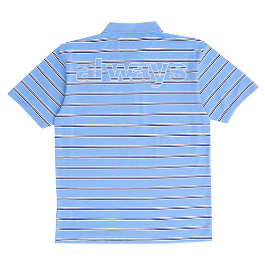 Always Do What You Should Do Educated Applique Polo - Blue White