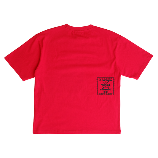 Always Do What You Should Do Fanning Tee - Red