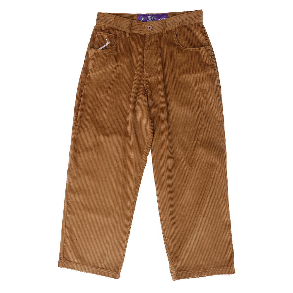 Always Do What You Should Do Relaxed Thick Corduroy Pants - Brown