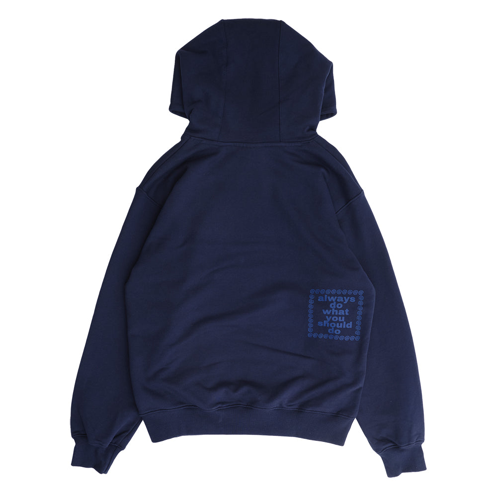 Always Do What You Should Do Scribble Sun Hoodie - Navy