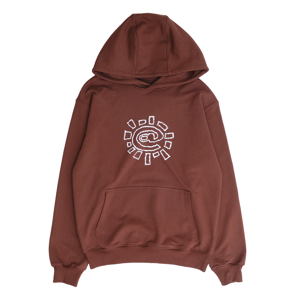 Always Do What You Should Do Scribble Sun Hoodie - Brown