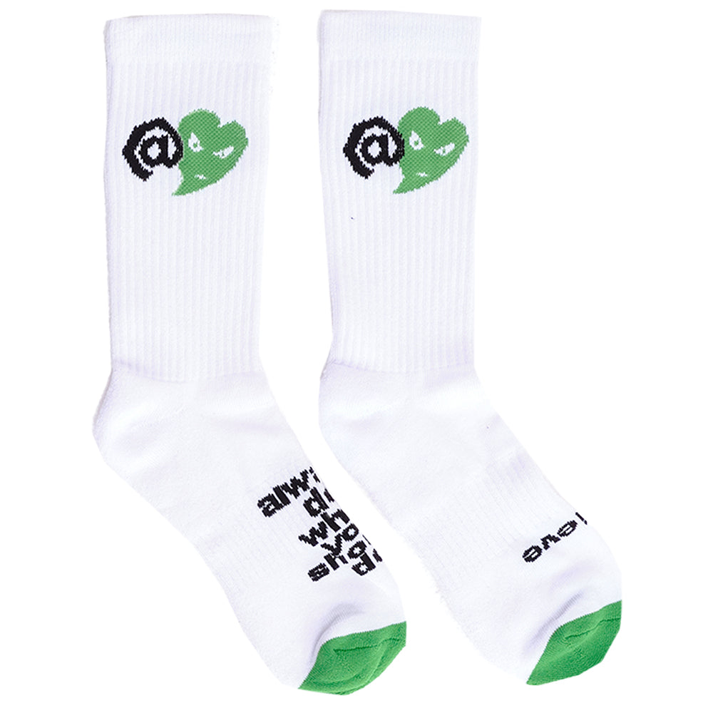 Always Do What You Should Do Love Hard Sock - White