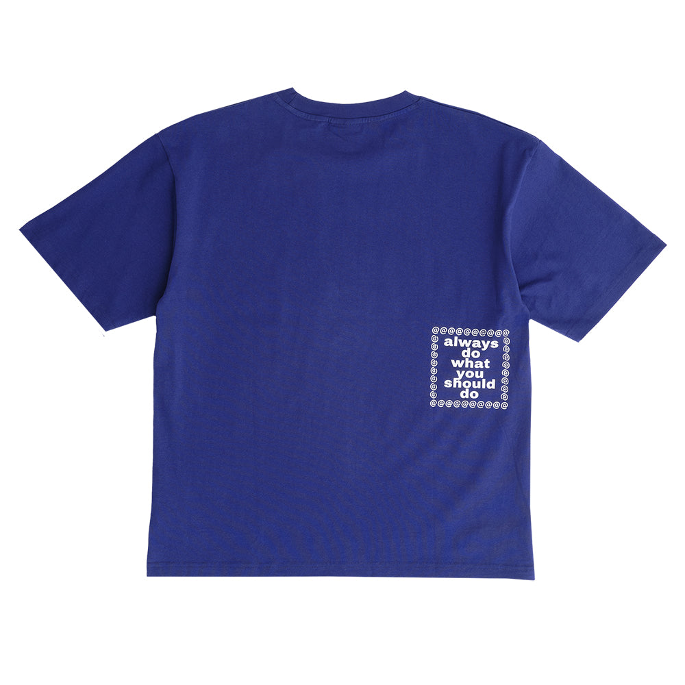 Always Do What You Should Do Stencil Tee - Navy