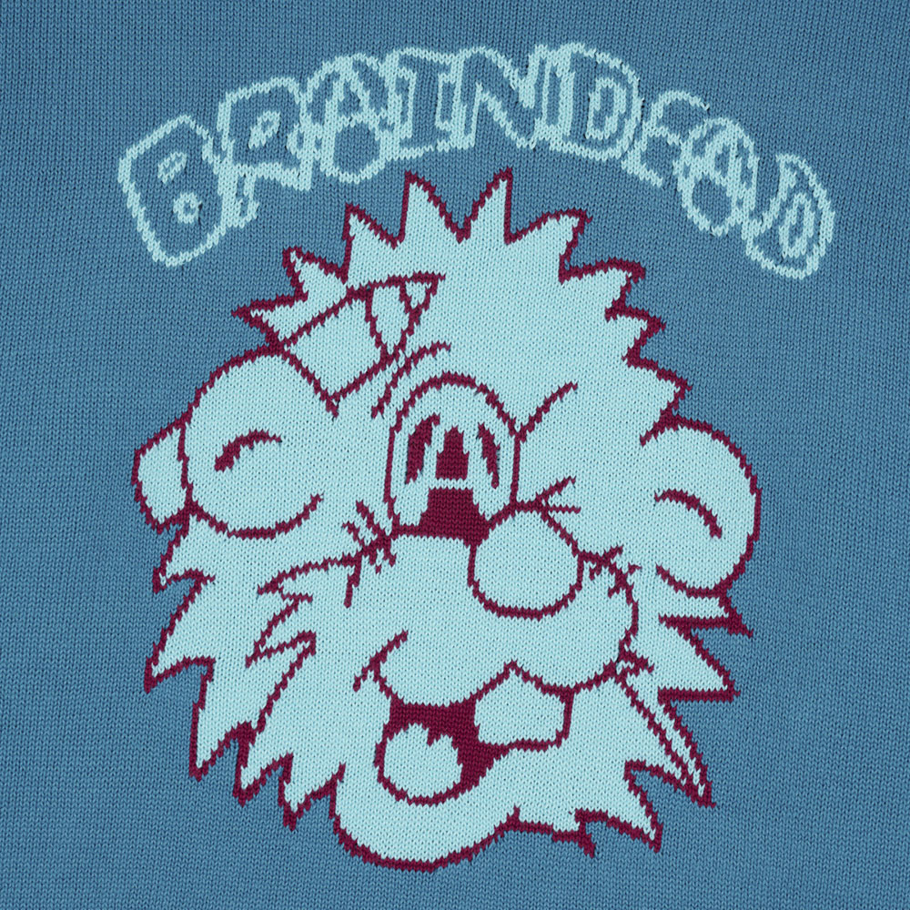 Brain Dead Anarchy Wink Short Sleeve Knit Sweater - Sea Foam