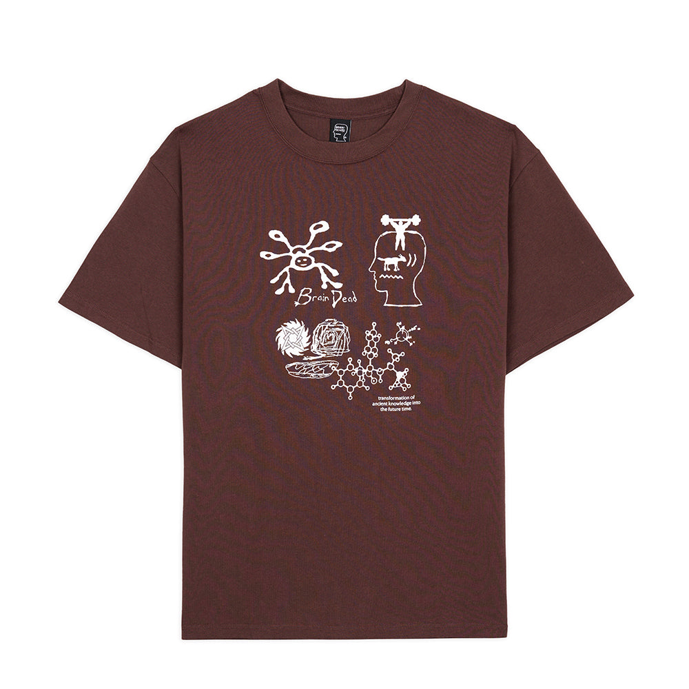 Brain Dead Ancient Knowledge Tee - Berry