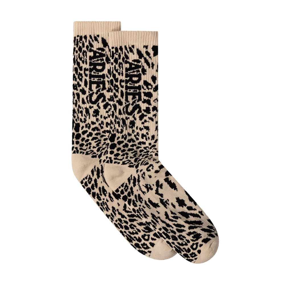 Aries Arise J'adoro Aries Leopard Sock - Beige