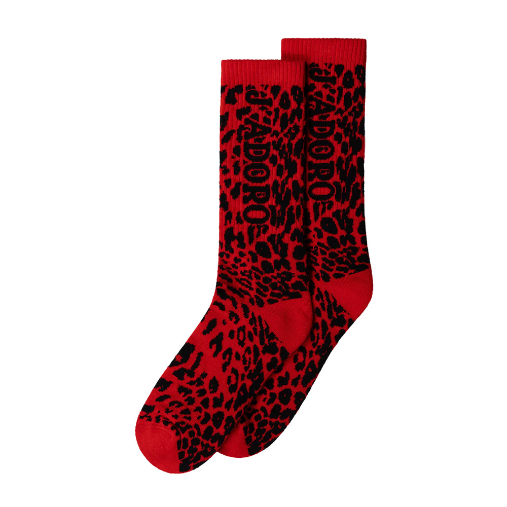 Aries Arise J'adoro Aries Leopard Sock - Red