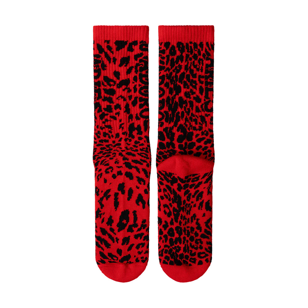 Aries Arise J'adoro Aries Leopard Sock - Red