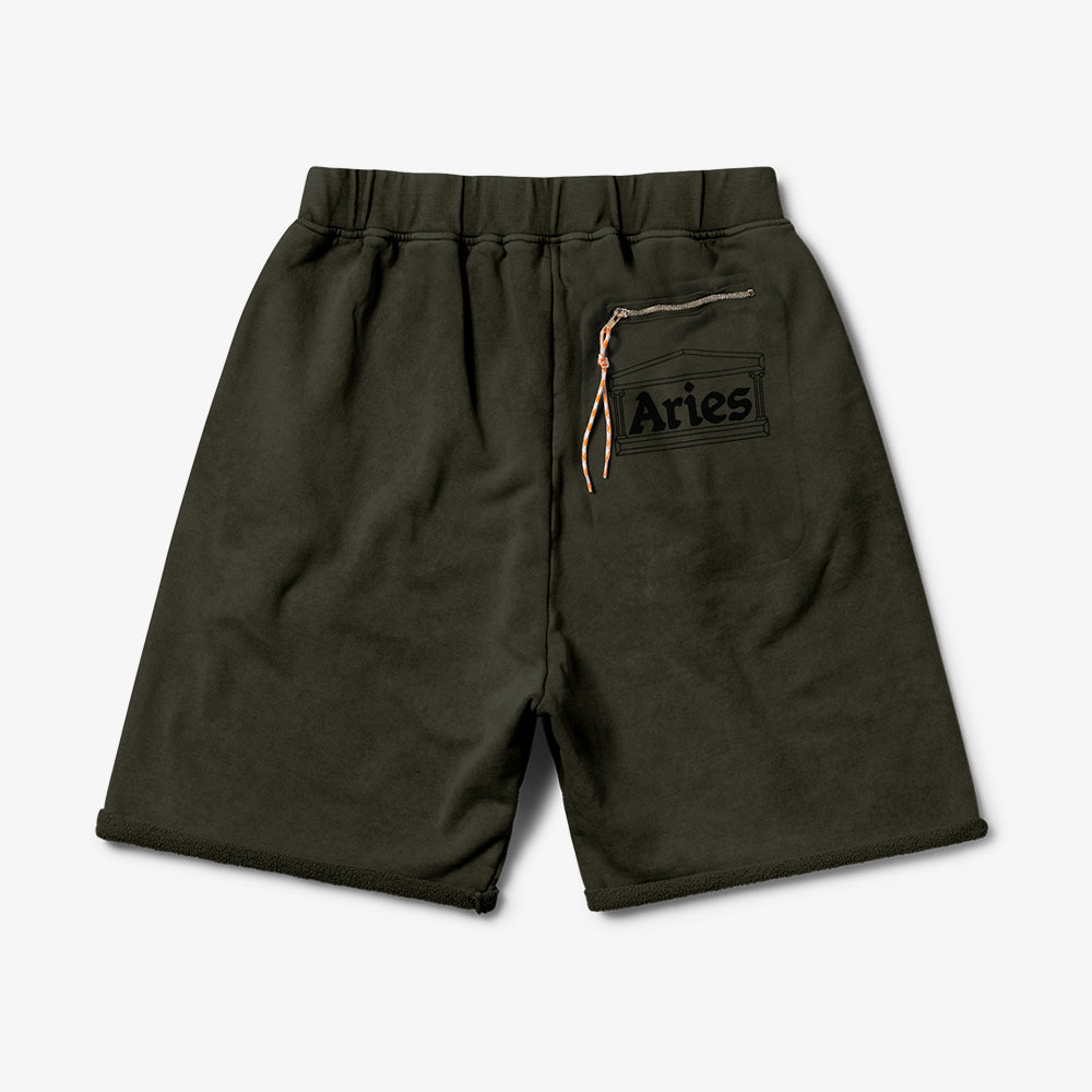 Aries Arise Premium Aged Temple Sweatshort - Olive