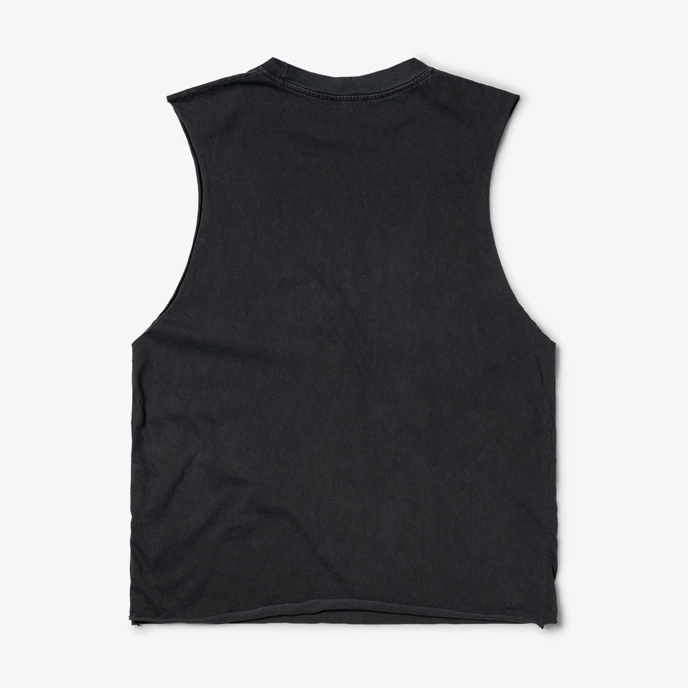 Aries Arise Faded Gothic J'adoro Muscle Vest - Black