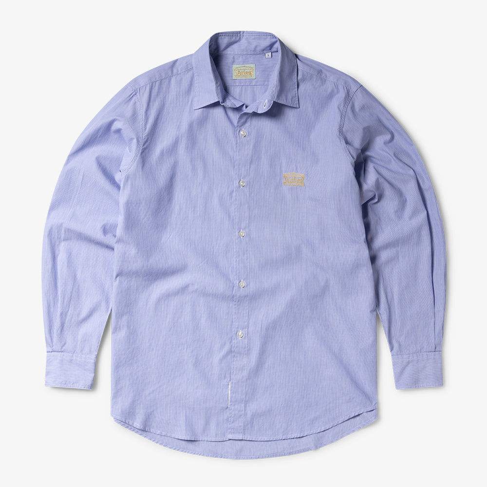 Aries Arise Stripe Poplin Classic Shirt - Blue