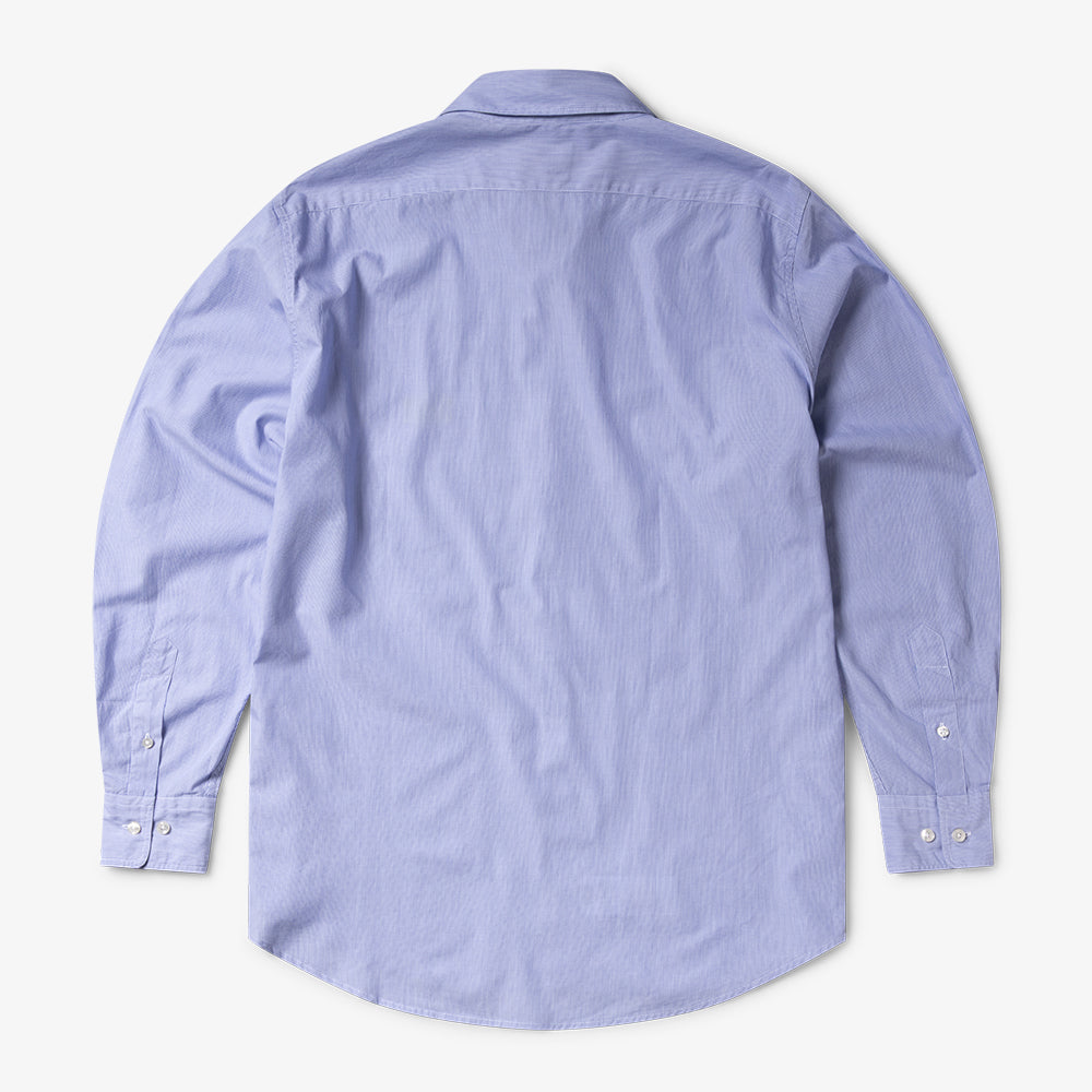 Aries Arise Stripe Poplin Classic Shirt - Blue
