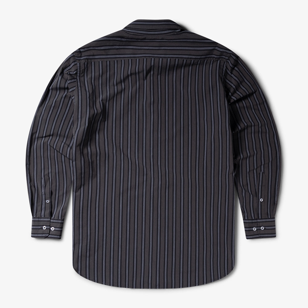 Aries Arise Grunge Stripe LS Shirt - Grey