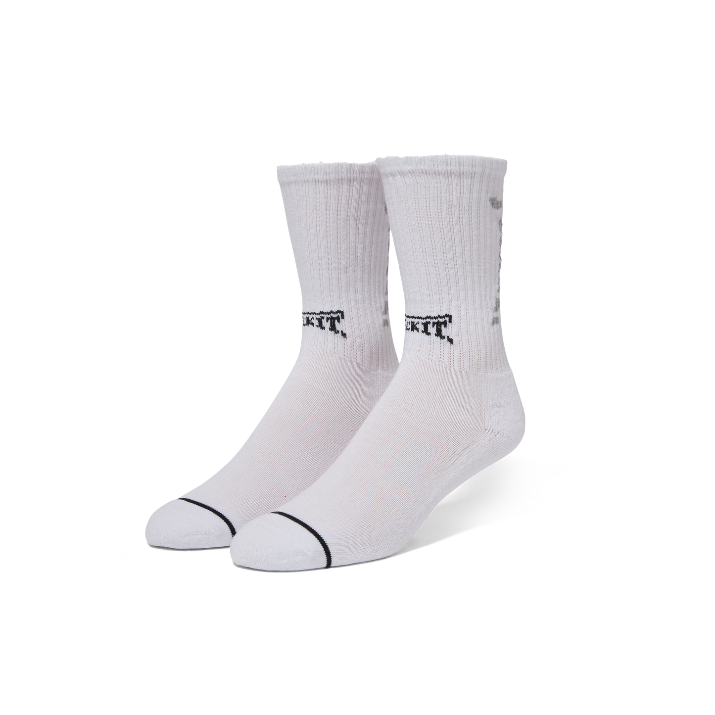 HUF Arched Fuck It Crew Sock - White