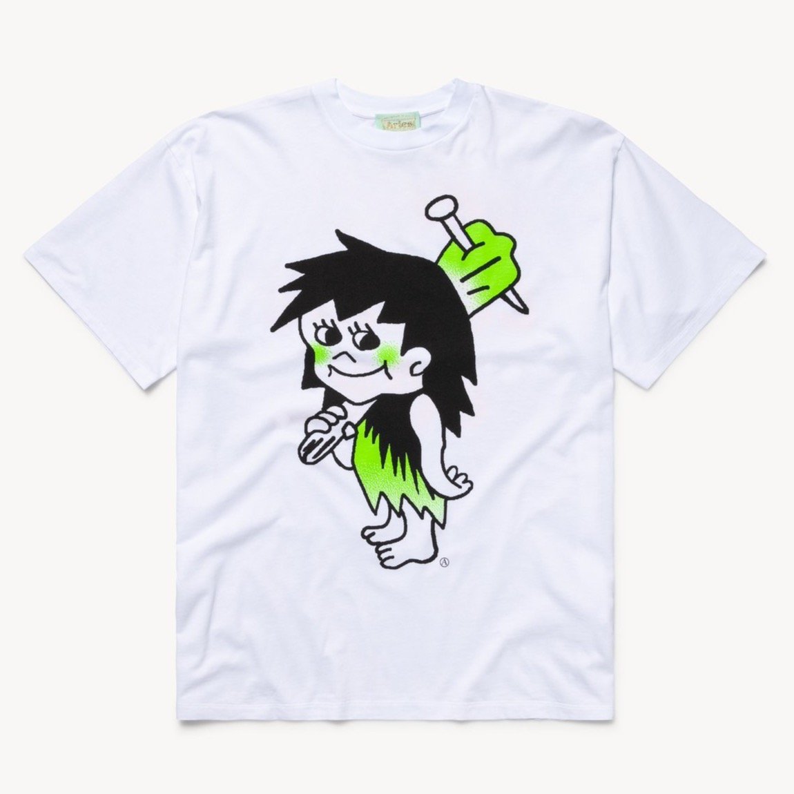 Aries Arise Caveman T-Shirt - White