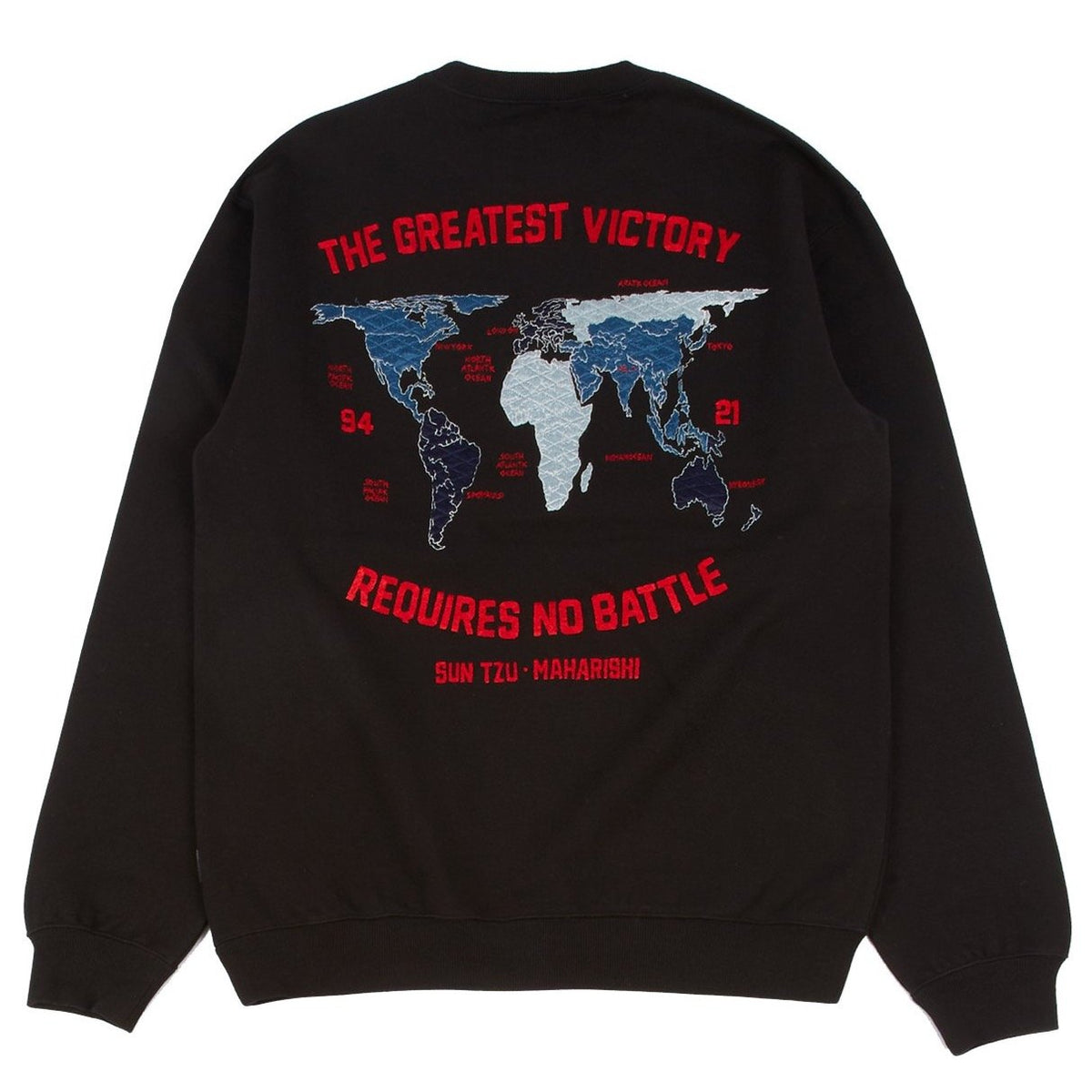 Maharishi Peter's Projection World Map Sweatshirt - Black