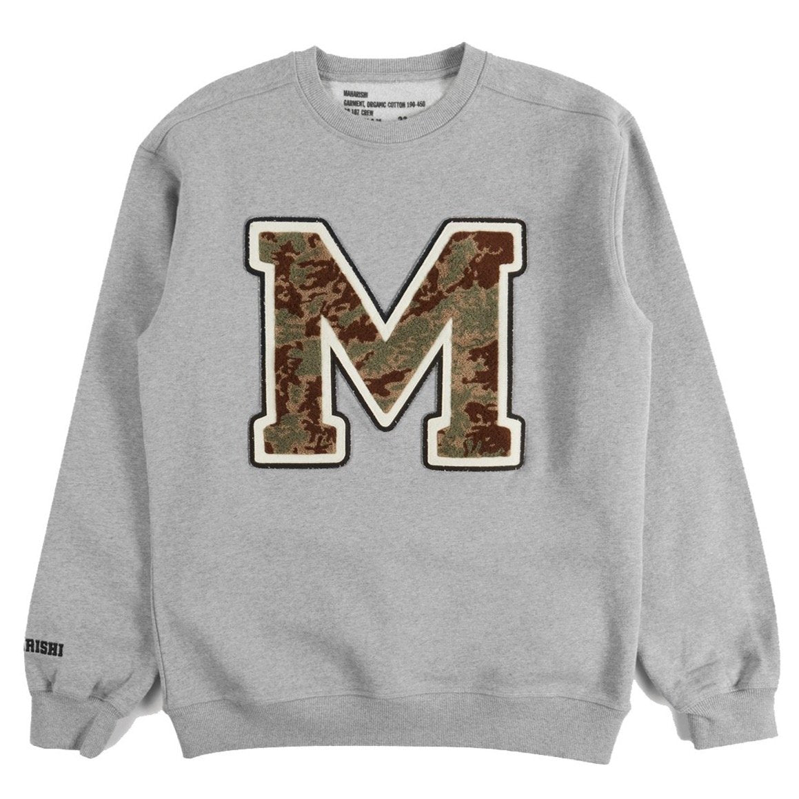 Maharishi MA23 Embroidered Crew Sweatshirt - Grey Marl