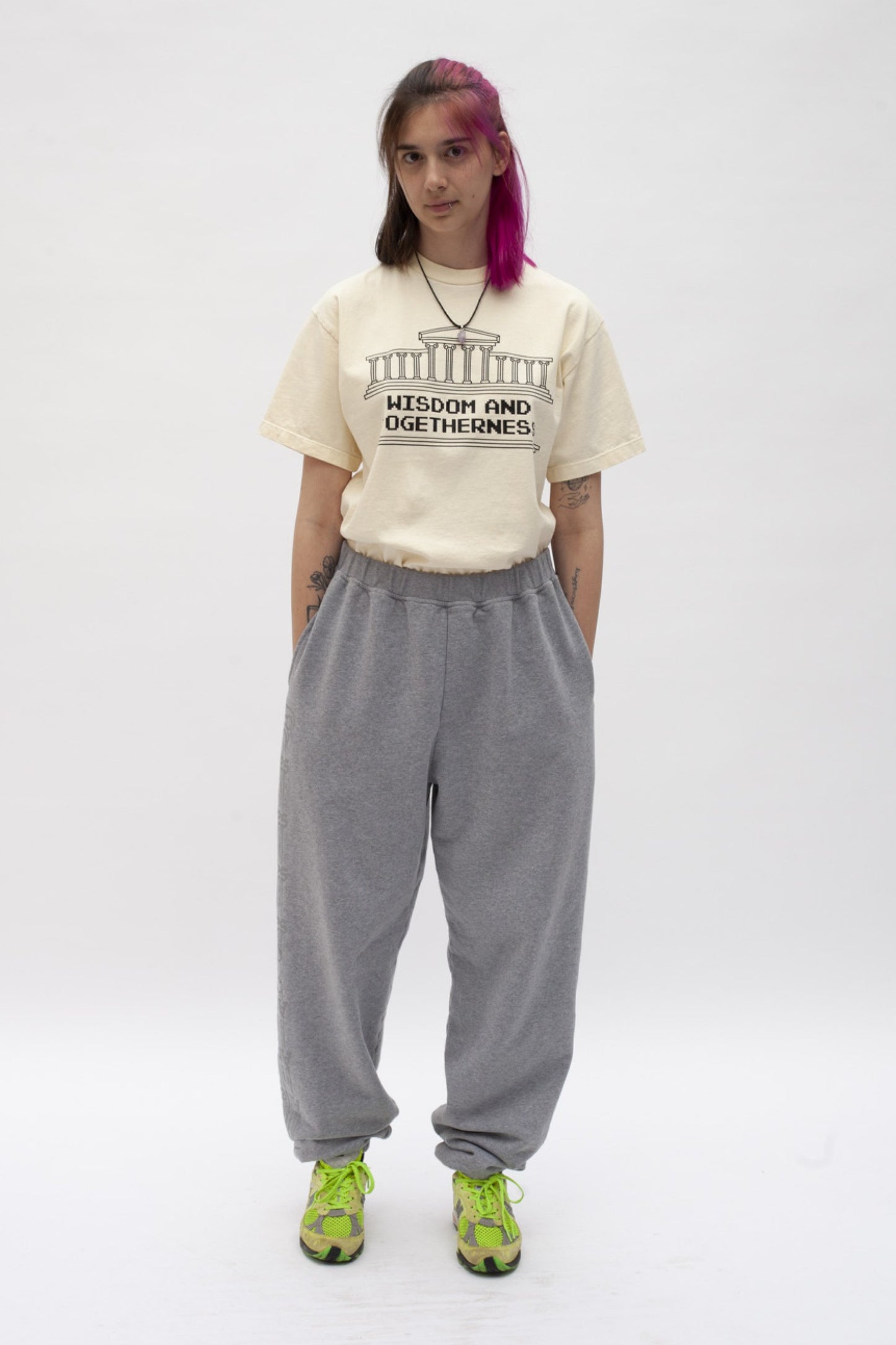 Aries Arise Wisdom and Togetherness T-Shirt - Alabaster