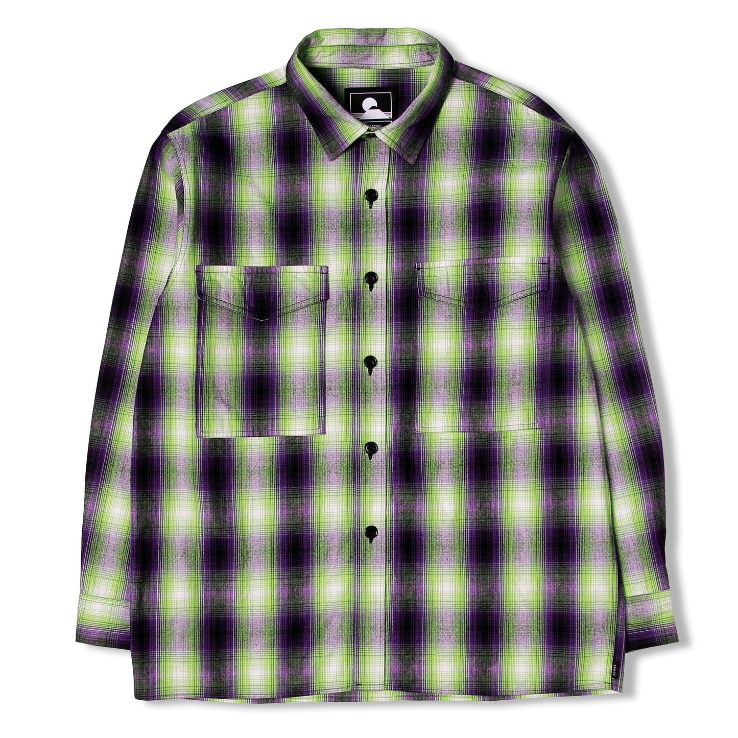 Edwin Big Flannel Shirt - Purple Green