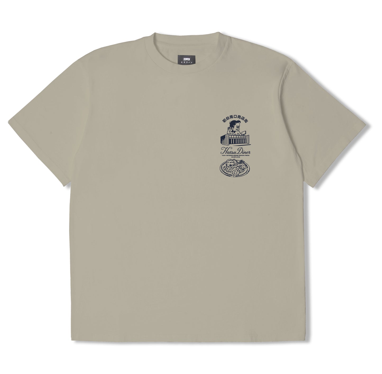 Edwin Hatsu Diner T-Shirt - Abbey Stone