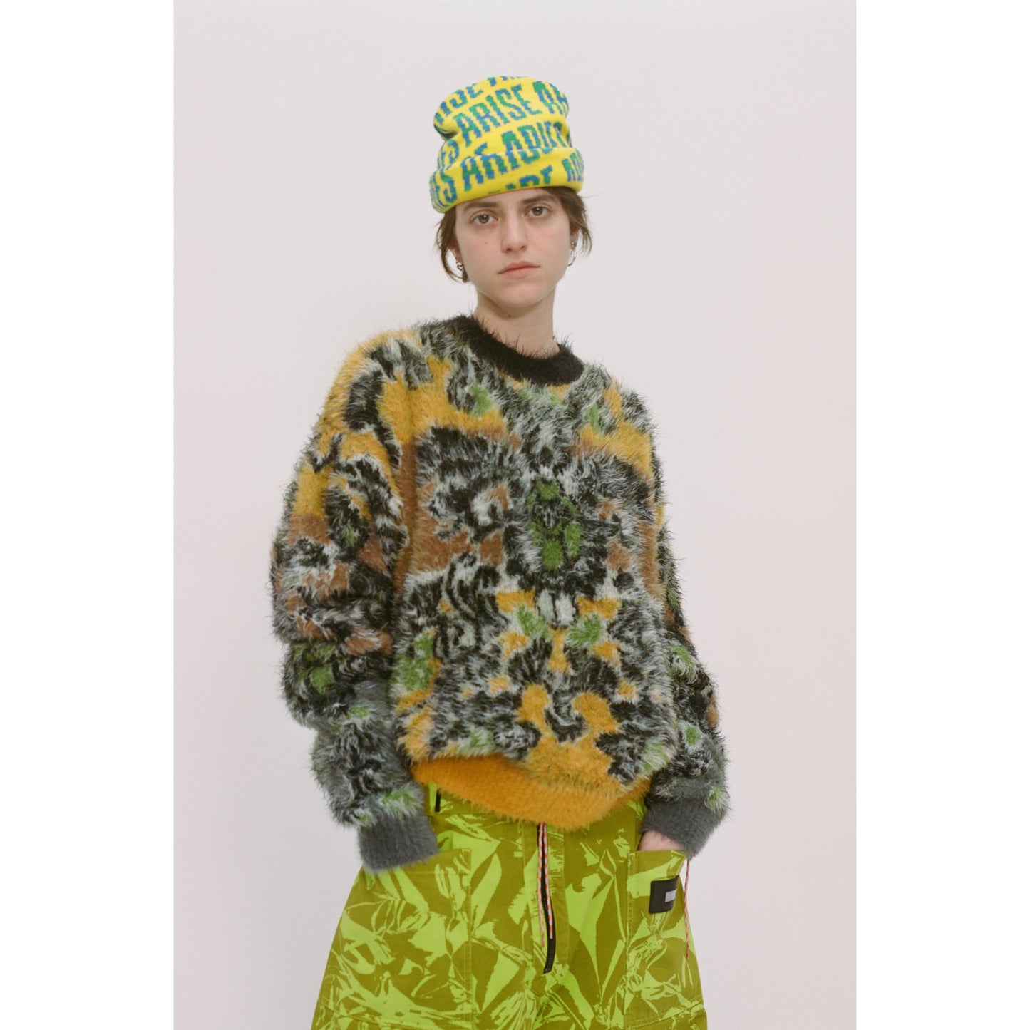 Aries Arise Space Dye Beanie - Yellow