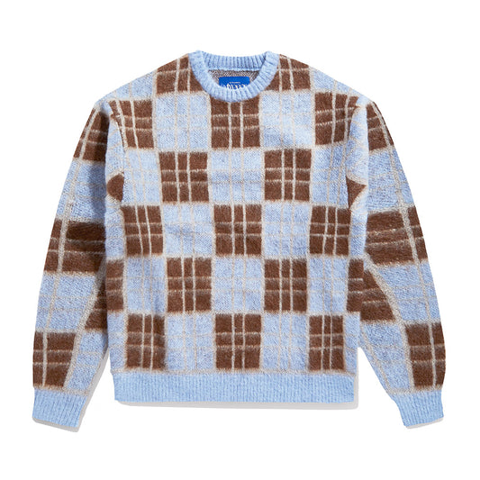 Awake NY Checkered Mohair Sweater - Blue