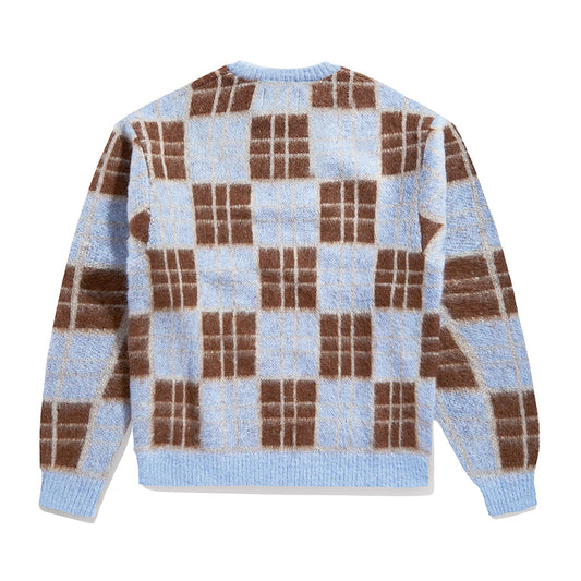 Awake NY Checkered Mohair Sweater - Blue