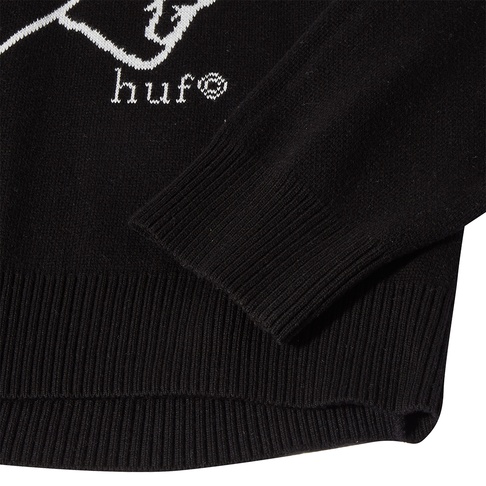 HUF Bad News Sweater - Black