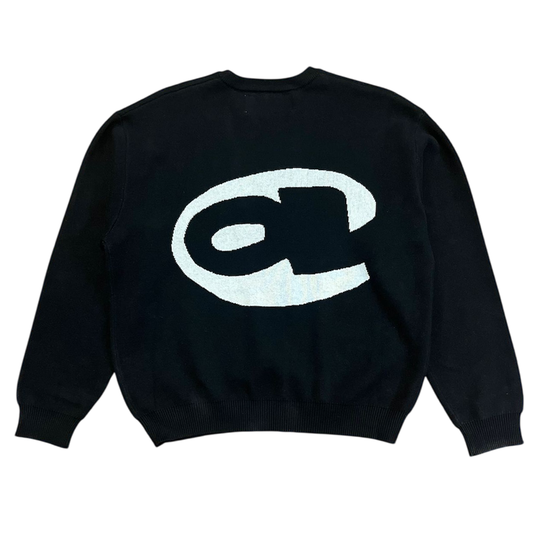 Always Do What You Should Do Ball Knit Jumper - Black