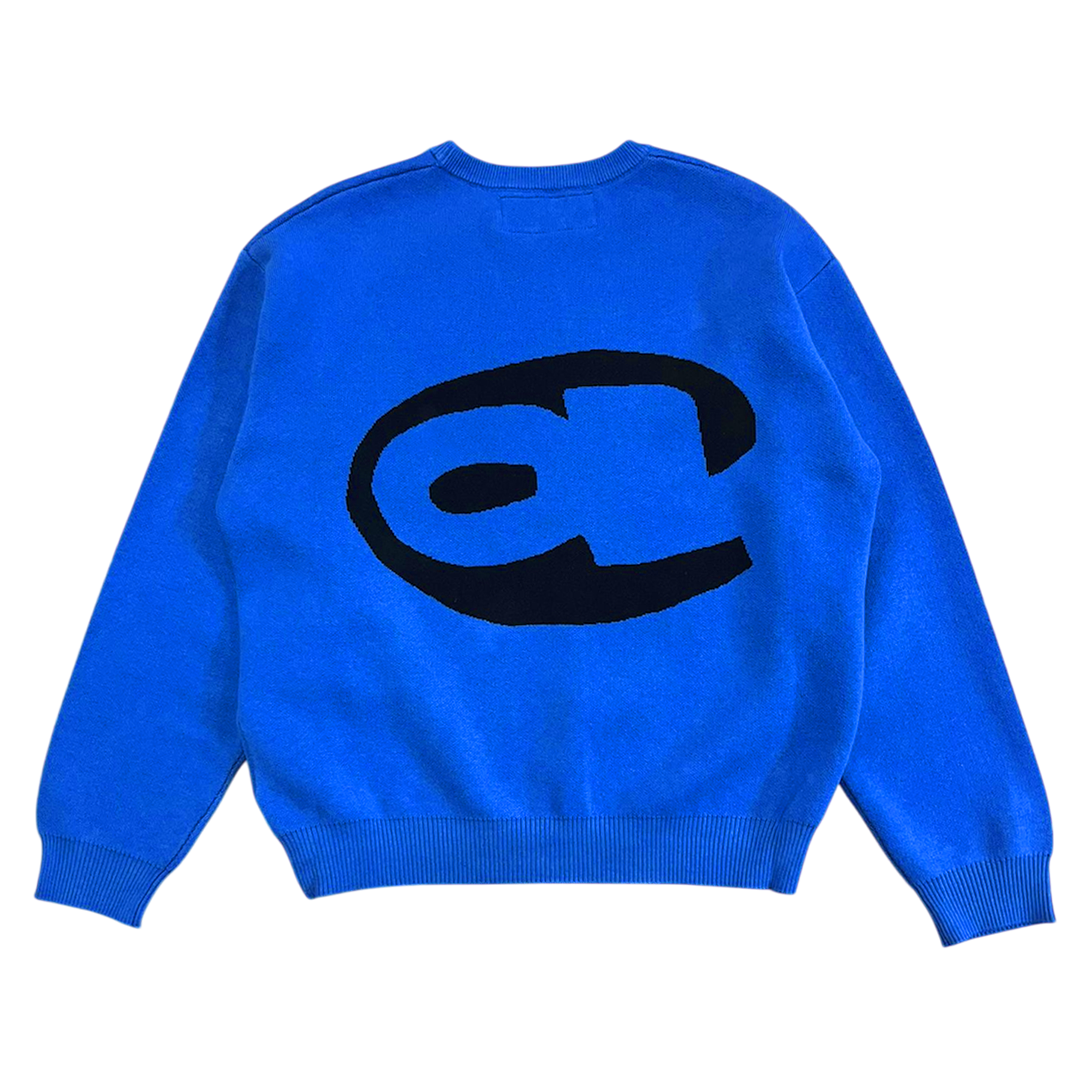 Always Do What You Should Do Ball Knit Jumper - Royal Blue