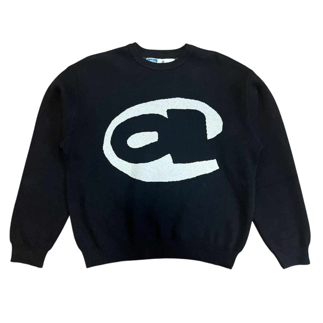 Always Do What You Should Do Ball Knit Jumper - Black