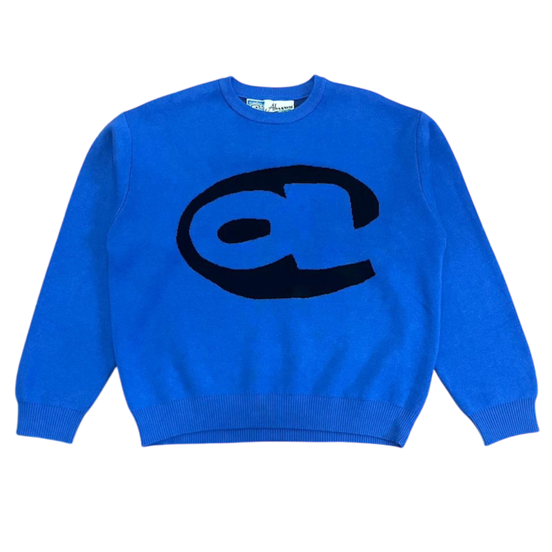 Always Do What You Should Do Ball Knit Jumper - Royal Blue