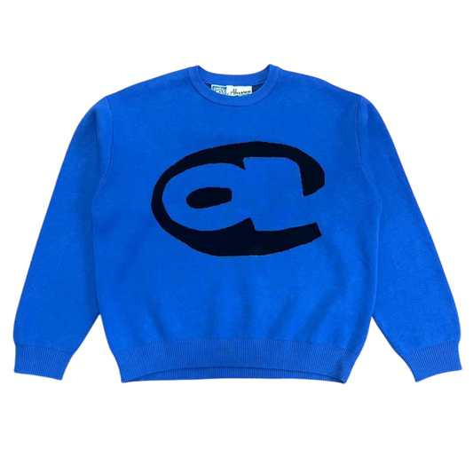 Always Do What You Should Do Ball Knit Jumper - Royal Blue