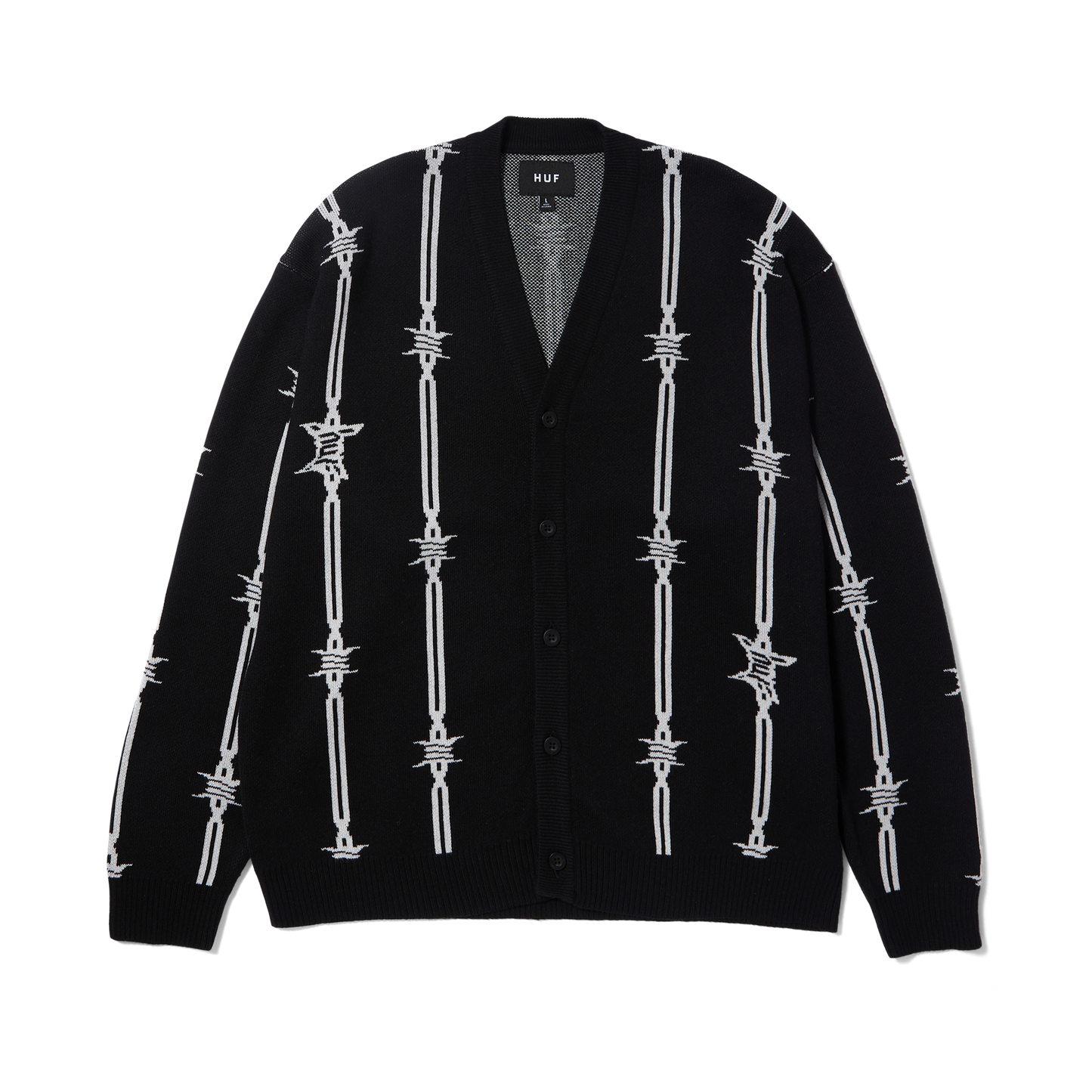 HUF Barbed Wire Cardigan - Black
