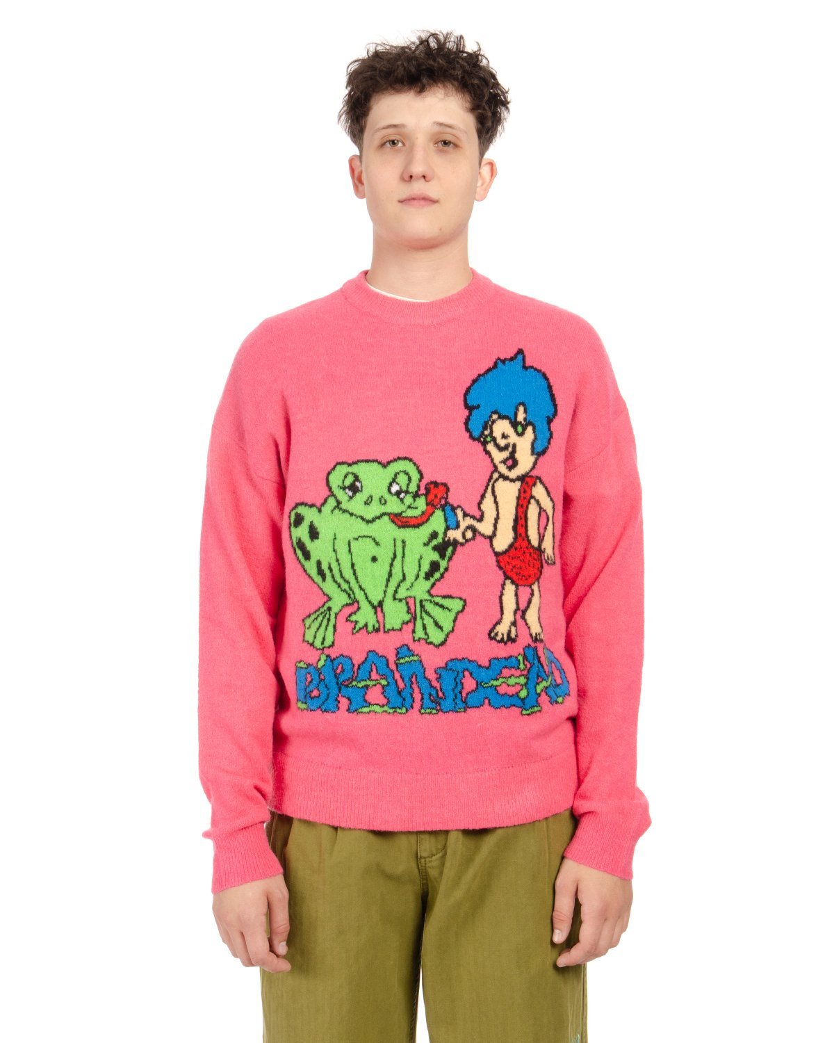 Brain Dead Buddies Sweatshirt - Fuschia