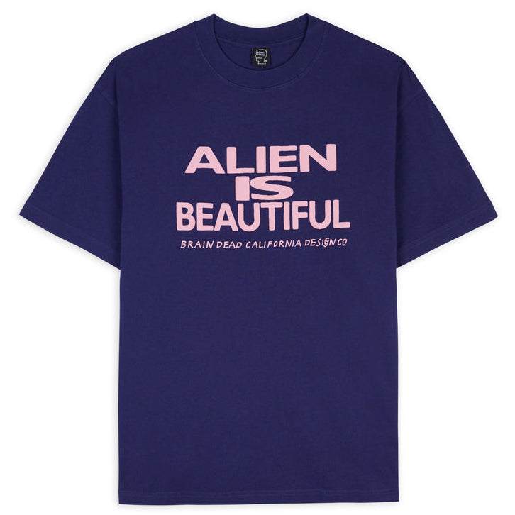 Brain Dead Beautiful Alien T-Shirt - Navy