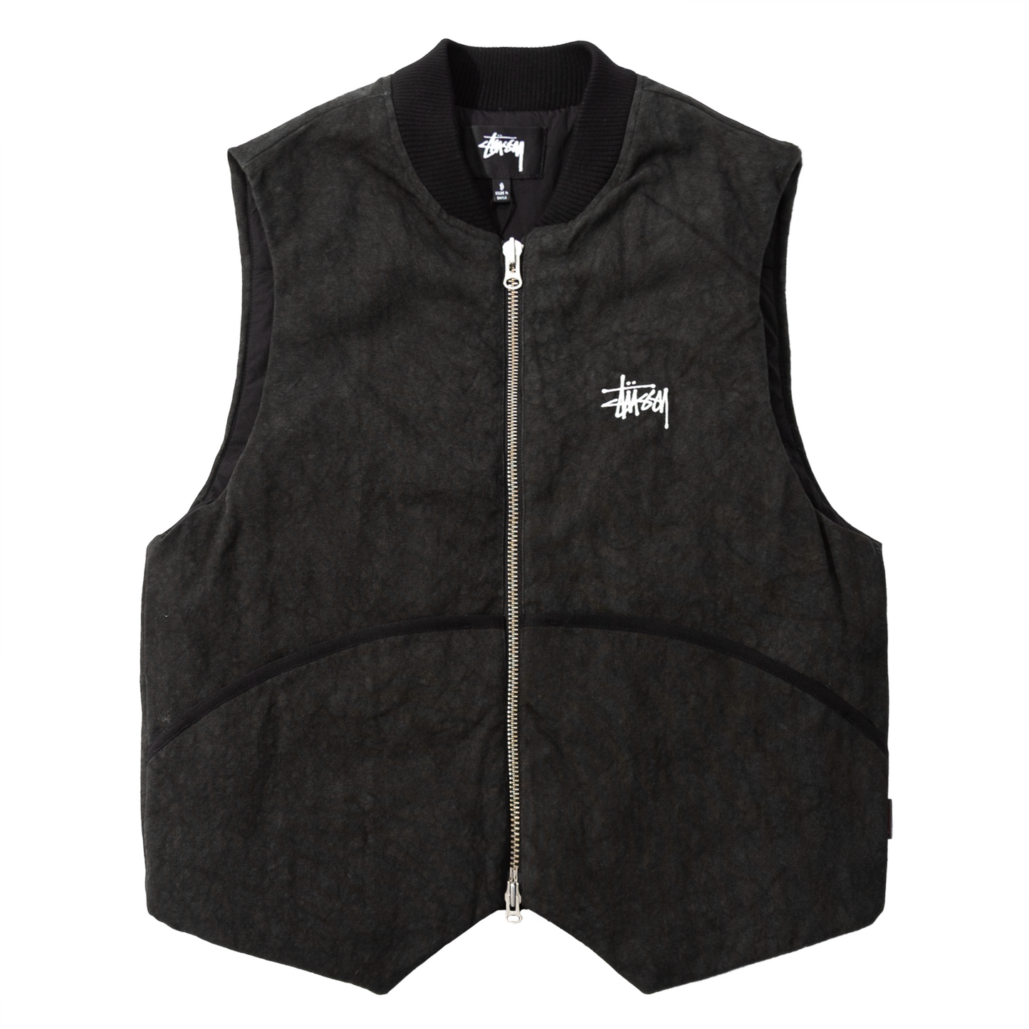 Stüssy Washed Canvas Primaloft Vest - Black