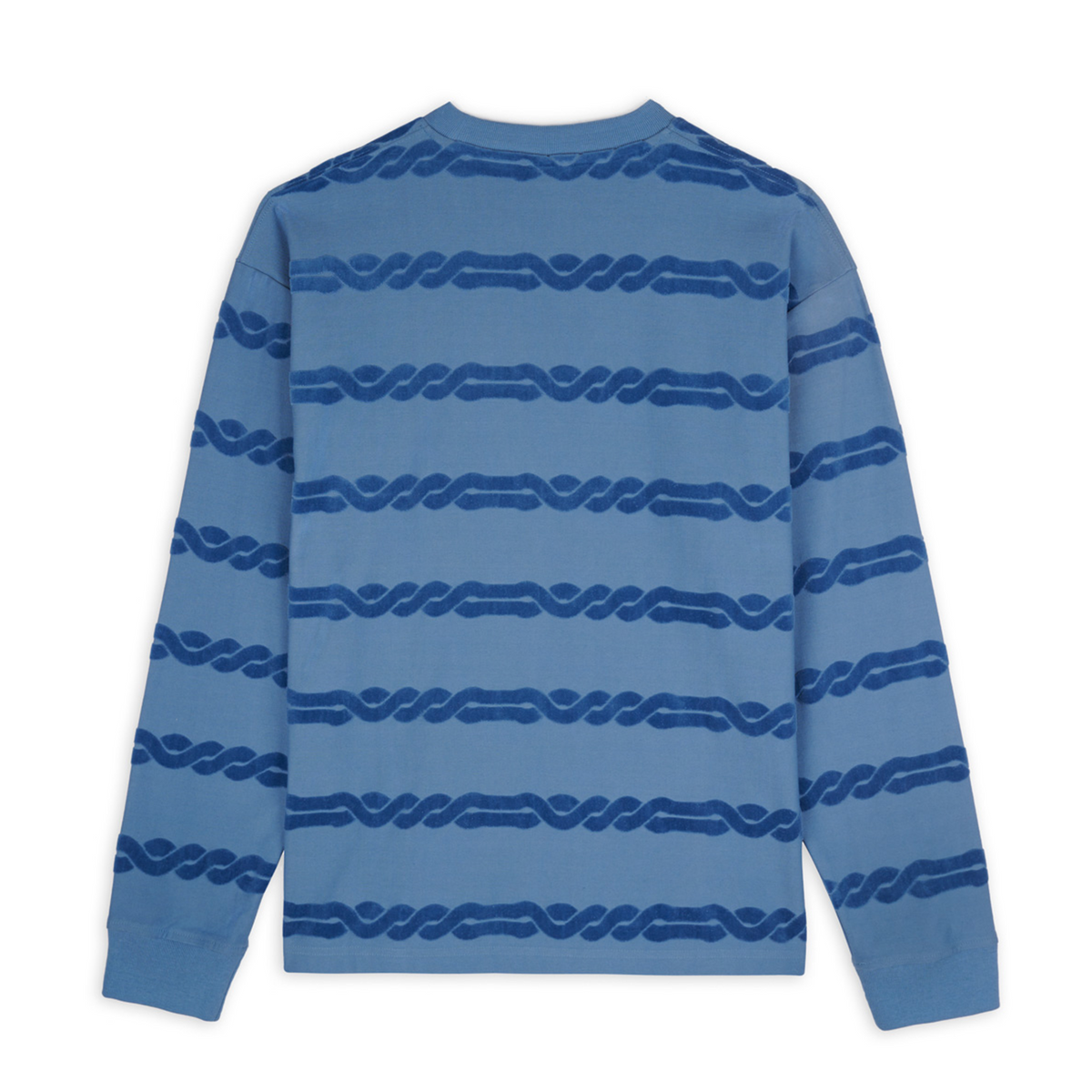Brain Dead Braided Burnout LS T-Shirt - Light Blue