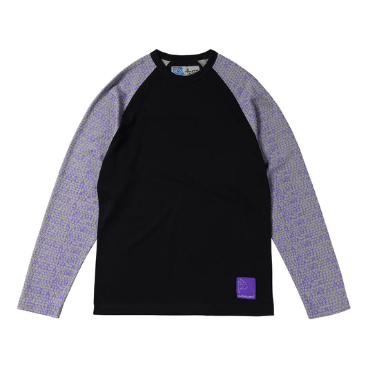 ADWYSD Bubble Print Raglan LS - Black Grey